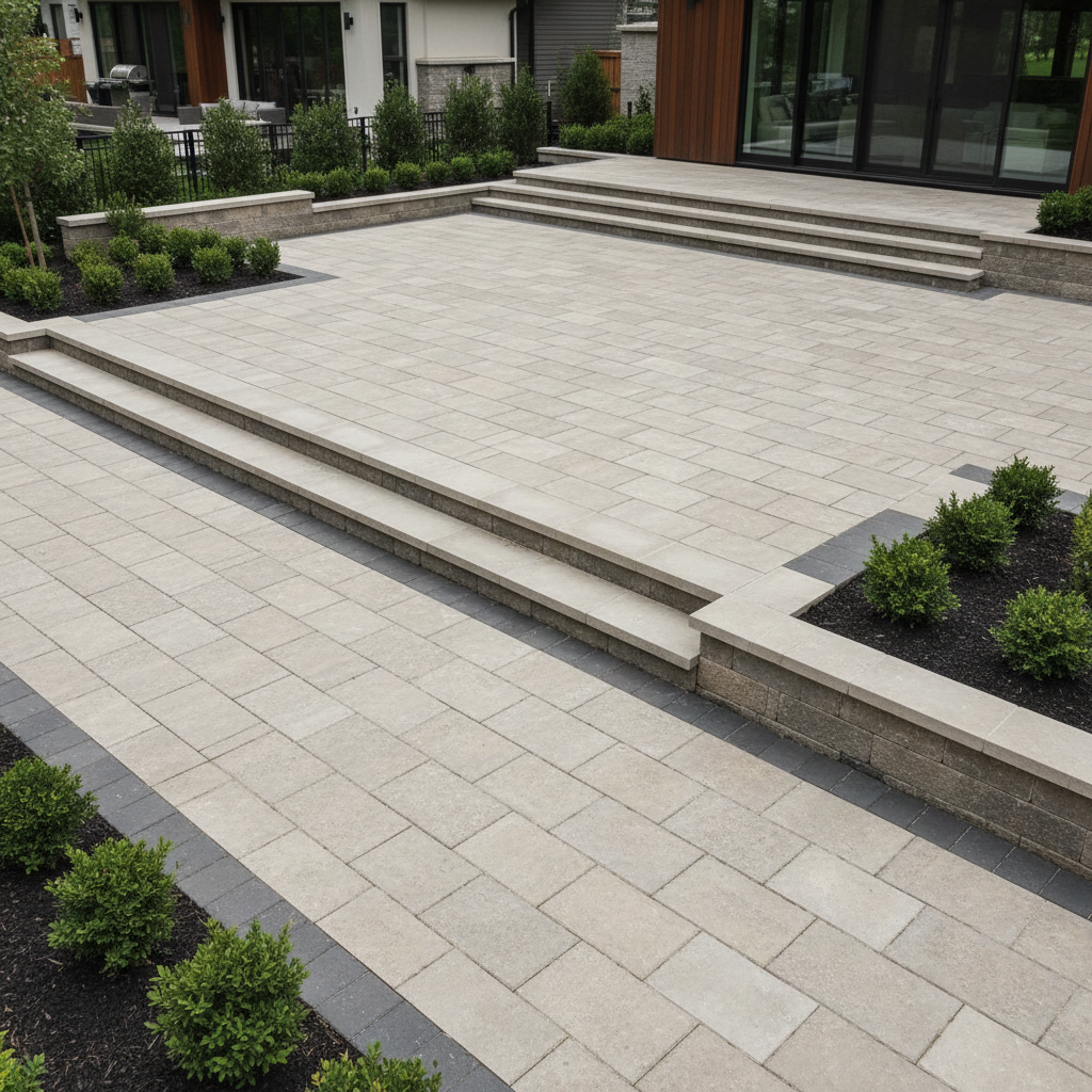 Interlock patio project by GroundStoneWorks